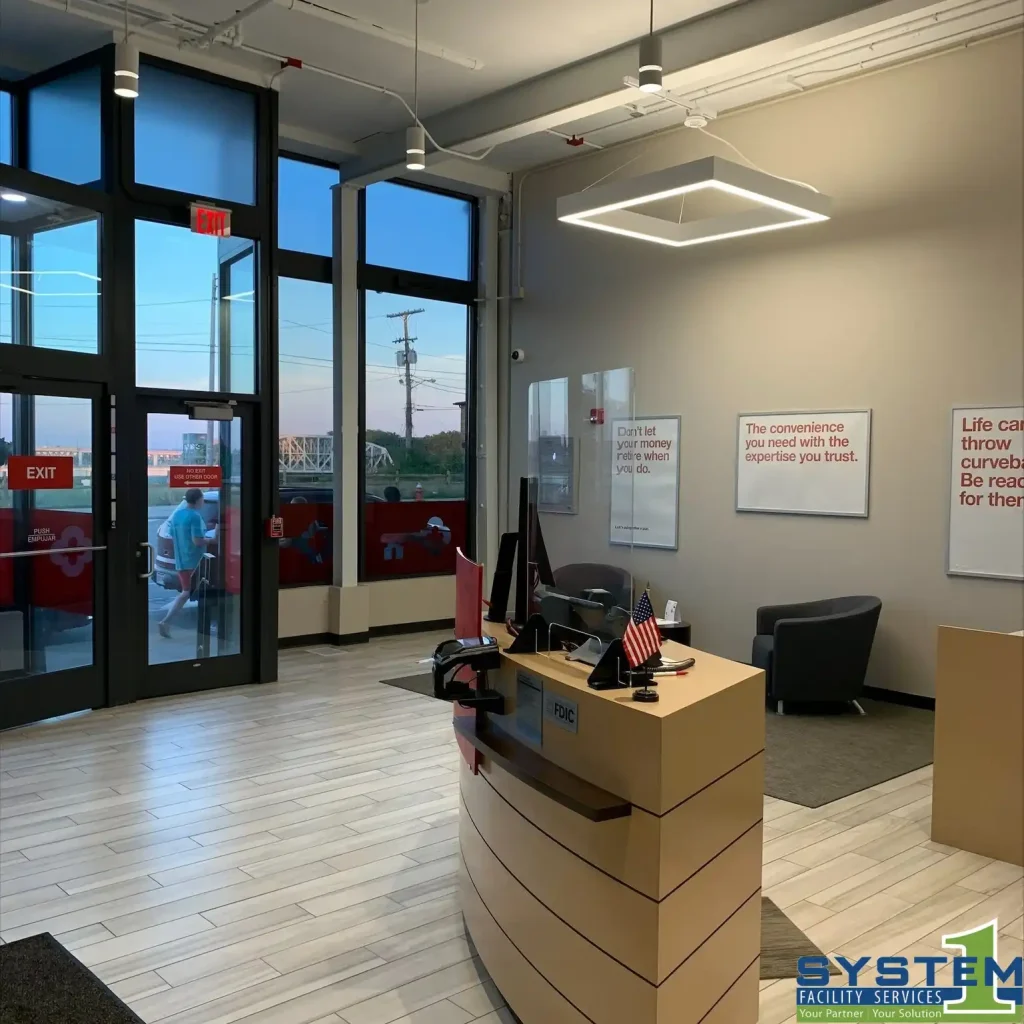 At System 1, our janitorial services deliver comprehensive cleaning backed by ongoing training and a wide range of tailored solutions to meet the specific needs of each facility we serve.